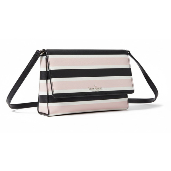 Kate Spade New York Cove Street Celebration Stripe Dody Crossbody in Pink EUC - Picture 13 of 14